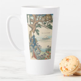 Caneca De Café Latte Alice Lost in Japan | Ukiyo-e Mad Journey