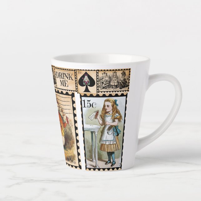 Caneca De Café Latte Alice No País Das Maravilhas Latte Mug (Direita)
