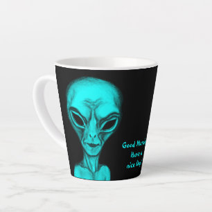 Caneca De Café Latte Alienígena, Bom Dia