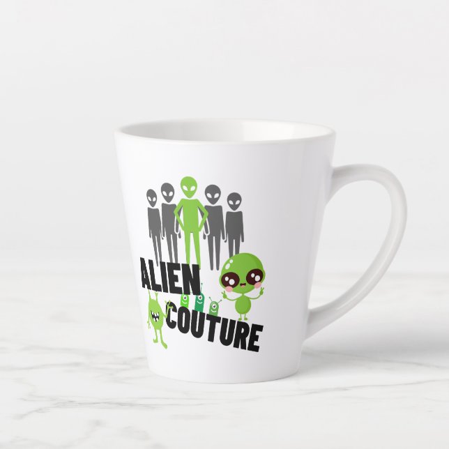 Caneca De Café Latte Alienígena.w (Direita)
