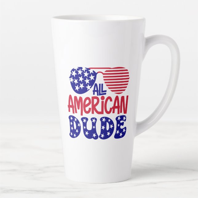 Caneca De Café Latte All American Dude-32286 (Direita)