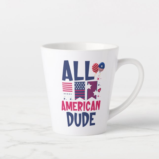 Caneca De Café Latte All American Dude-96993 (Direita)