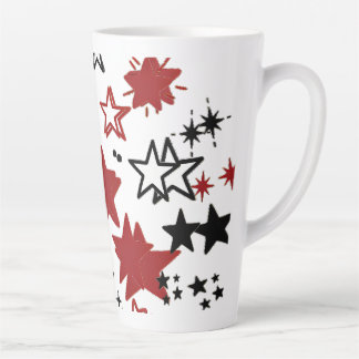 Caneca De Café Latte Almofada de Arremesso de Estrelas Coloridas de Dup