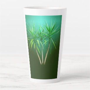 Caneca De Café Latte Almofada de Palmeira Botânica Verde
