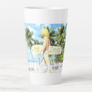 Caneca De Café Latte Aloha 01
