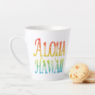 Caneca De Café Latte Aloha Hawaii
