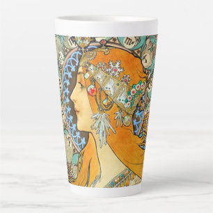 Caneca De Café Latte Alphonse Mucha Art Nouveau Zodiac