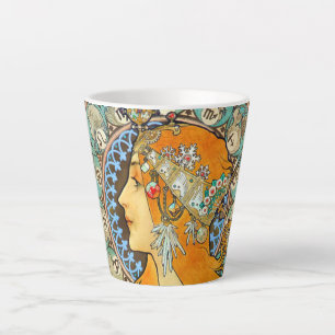 Caneca De Café Latte Alphonse Mucha Art Nouveau Zodiac