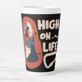Caneca De Café Latte Alpinismo Montanhismo Altamente na Vida