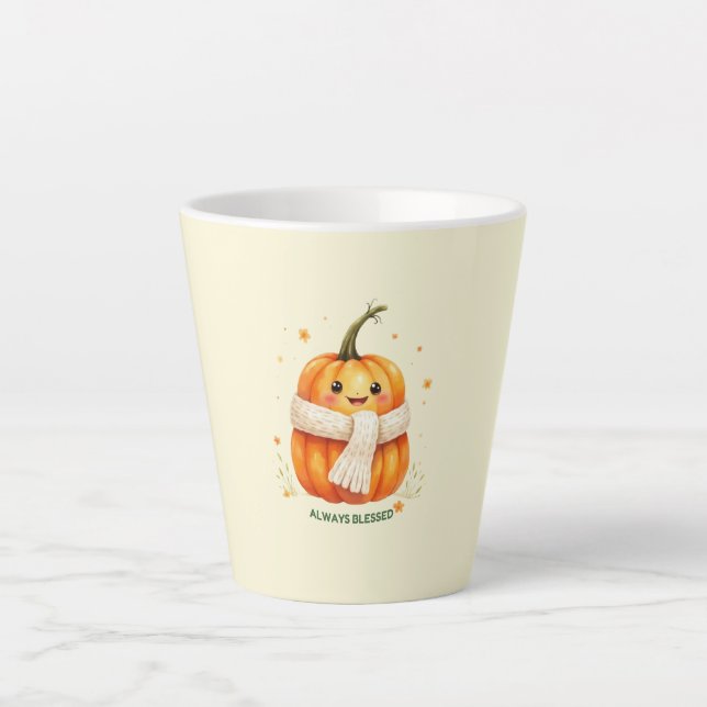 Caneca de Café Latte  "Always Blessed" (Frente)