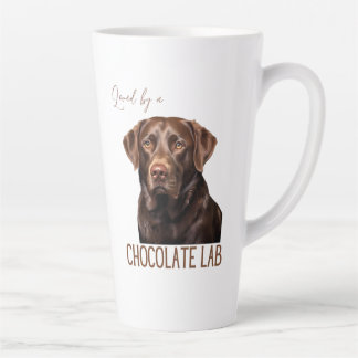 Caneca De Café Latte Amado Por Um Amante de Cães Labrador Chocolate