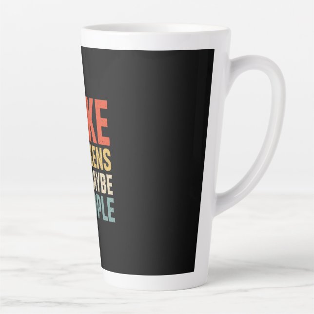 Caneca De Café Latte Amante de Frango | Eu Gosto de Frangos (Direita)