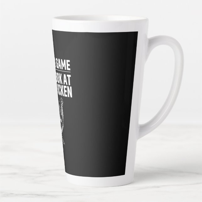 Caneca De Café Latte Amante de Frango | Jogo de Frango (Direita)