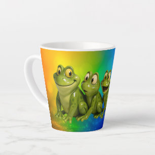 Caneca De Café Latte Amante de Sapos Definitivo Arco-íris 