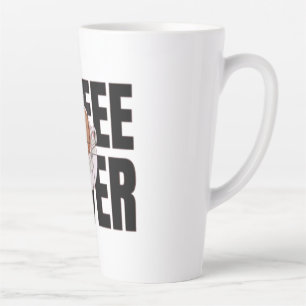 Caneca De Café Latte Amante do Café – Viciado em Café Desi de Cafeína d