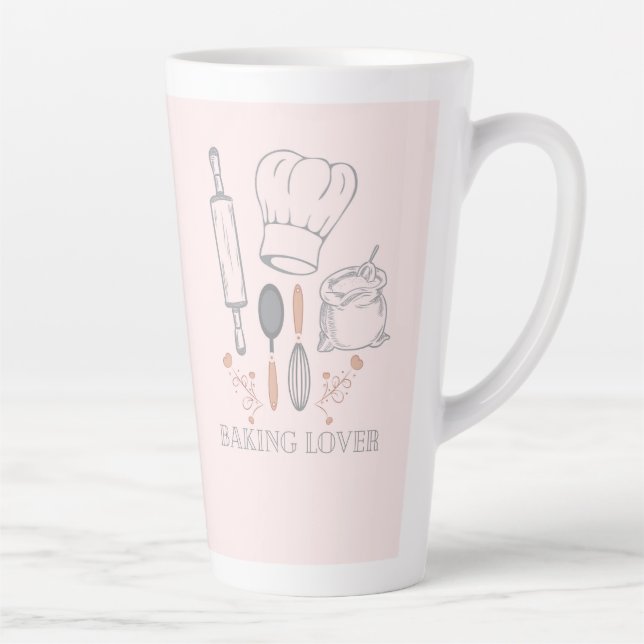 Caneca De Café Latte amante do padeiro (Direita)