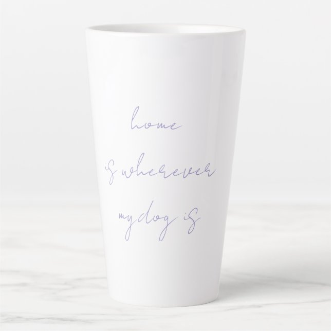 Caneca De Café Latte Amantes de Cães  (Frente)