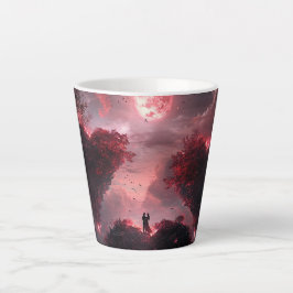 Caneca De Café Latte Amantes Entwinados