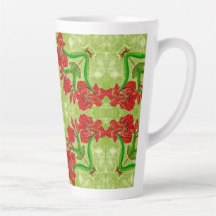 Caneca De Café Latte Amaryllis Mug Natal
