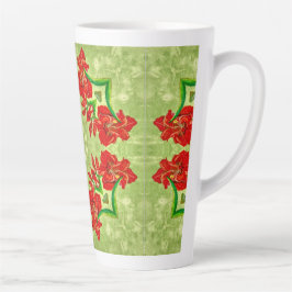 Caneca De Café Latte Amaryllis No Natal