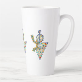 Caneca De Café Latte Amazigh Geometric Tribal Amazigh t-shirt
