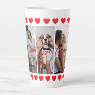 Caneca De Café Latte Ame Você Para Sempre Personalizar A Colagem De Fot