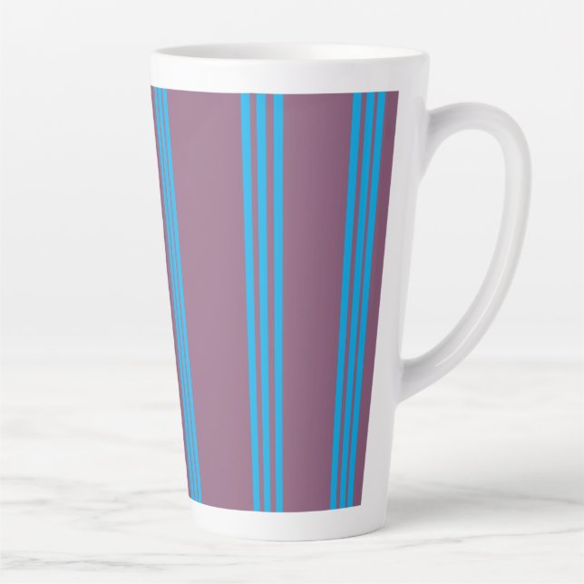 Caneca De Café Latte Ameixa Empoeirada Azul (Direita)