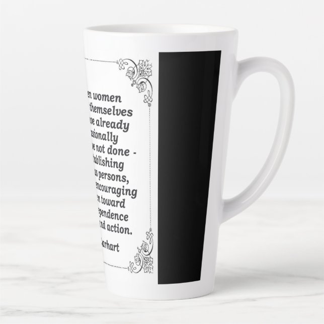 Caneca De Café Latte Amelia Earhart Wisdom Mug (Direita)