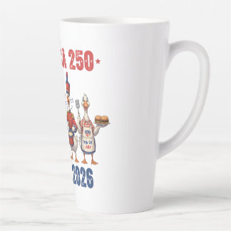 Caneca De Café Latte America 250 Silly Geese Funny Patriotic Coffee Mug