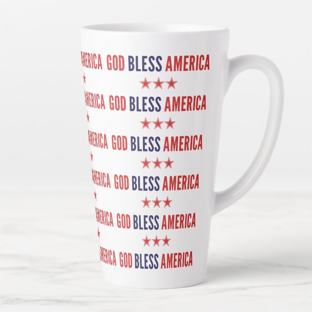 Caneca De Café Latte América deus abençoe (Direita)