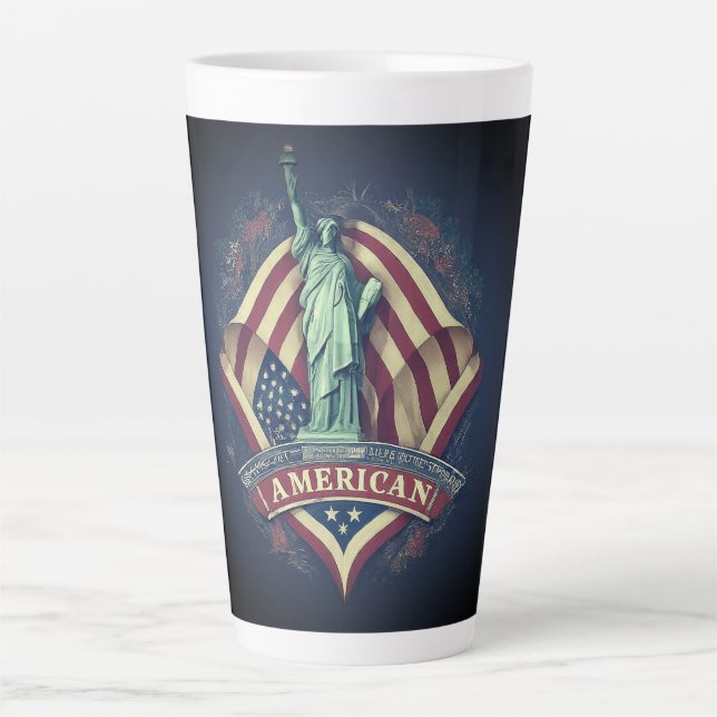 Caneca De Café Latte Americano. (Frente)