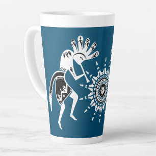 Caneca De Café Latte Americanos nativos - Sun Dancing Kokopelli 2
