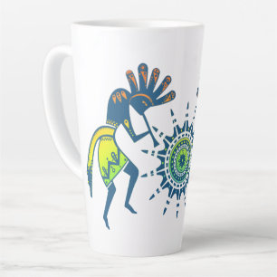 Caneca De Café Latte Americanos nativos - Sun Dancing Kokopelli 5