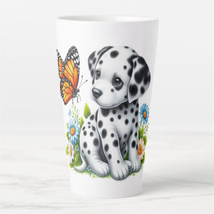 Caneca De Café Latte Amigos daltáticos/borboletas