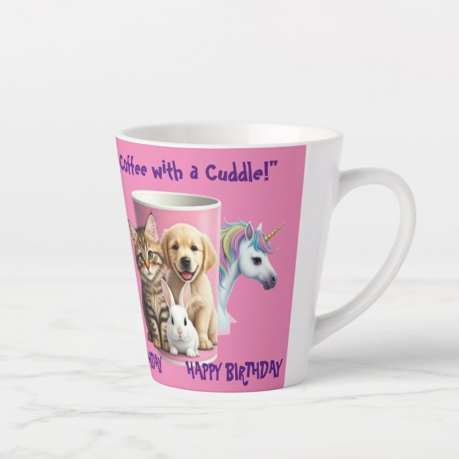 Caneca De Café Latte "Amigos de Furto, Sips de Fluffy: Café com uma Boc (Direita)