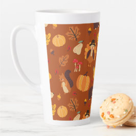 Caneca De Café Latte Amigos de Outono