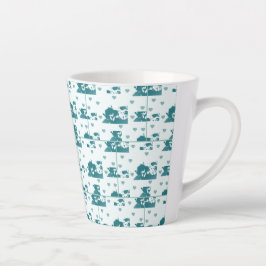 Caneca De Café Latte Amigos Felinos.