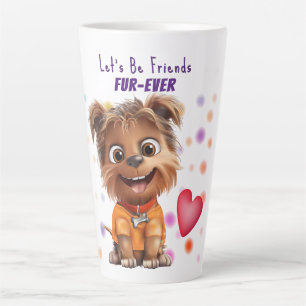 Caneca De Café Latte Amizade Canina