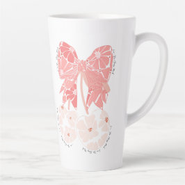 Caneca De Café Latte Amo cereja muito fruta engraçado