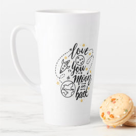 CANECA DE CAFÉ LATTE AMO-TE A LUA E A LATTA.