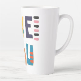 Caneca De Café Latte Amo-Te Cores