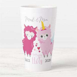 Caneca De Café Latte Amo-Te Lotes Llama Personalizado Dando-Lhe O Prese
