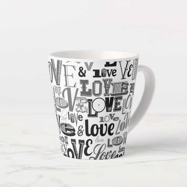 Caneca De Café Latte Amor 3 (Ângulo direito)