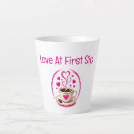 Caneca De Café Latte Amor à Primeira Bebida Amante de Café