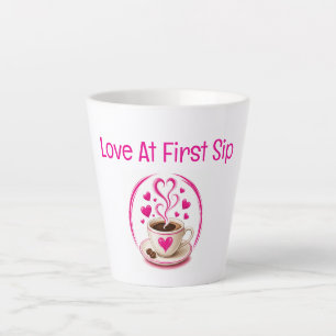 Caneca De Café Latte Amor à Primeira Bebida Amante de Café