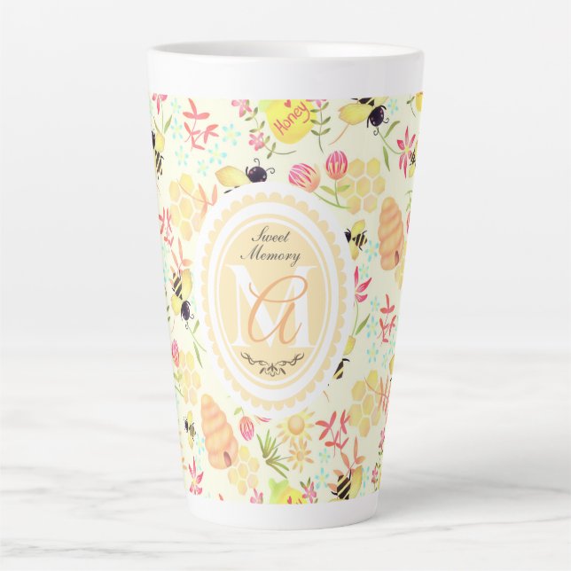 Caneca De Café Latte Amor Amarelo (Frente)