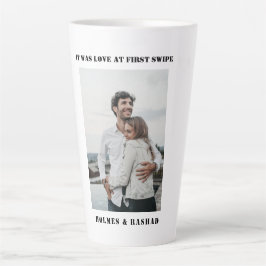 Caneca De Café Latte Amor ao Dia de os namorados do casal