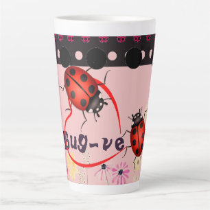 Caneca De Café Latte Amor de Café com Joaninha