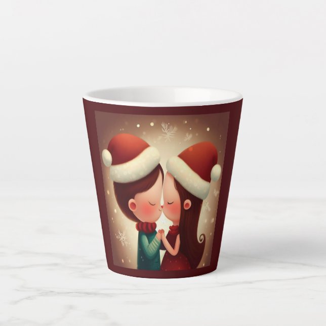 Caneca De Café Latte Amor de Natal 2 (Frente)