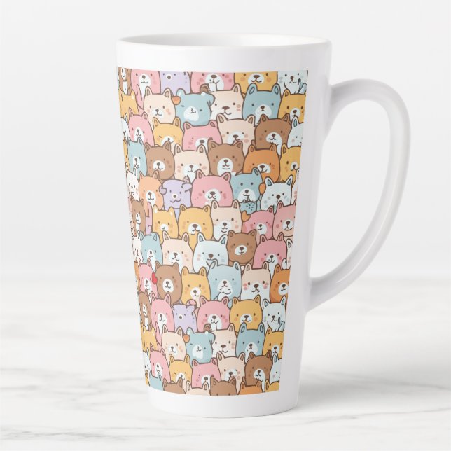 Caneca De Café Latte Amor de papoila (Direita)
